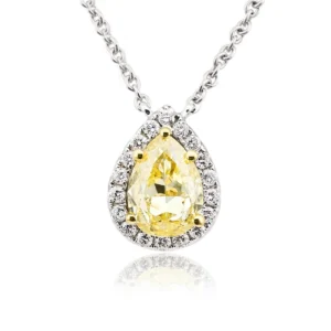 pendentif citrine goutte argent sterling