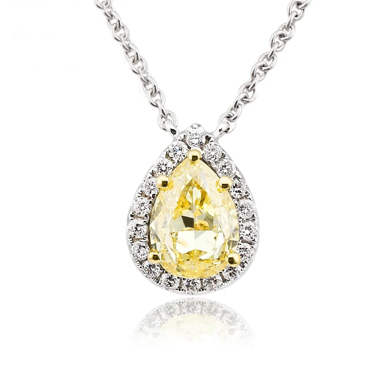 pendentif citrine goutte argent sterling