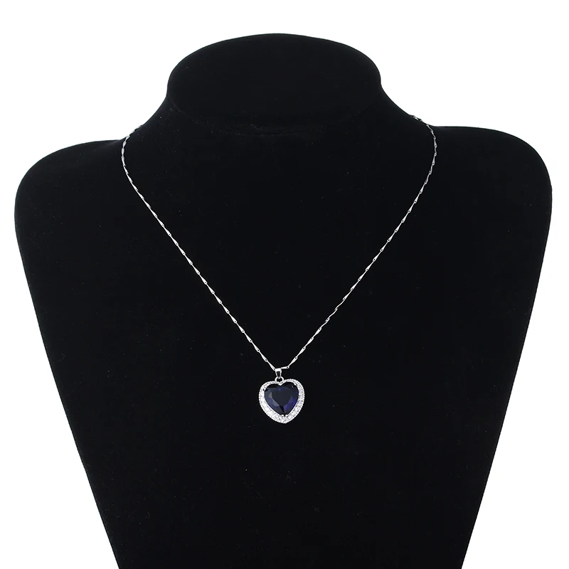 pendentif zircone saphir maison du pendentif