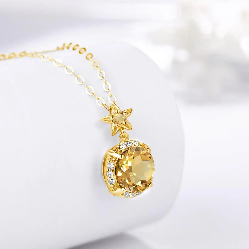 pendentif étoile en citrine