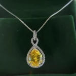 pendentif topaze jaune