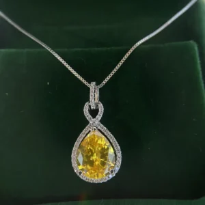 pendentif topaze jaune