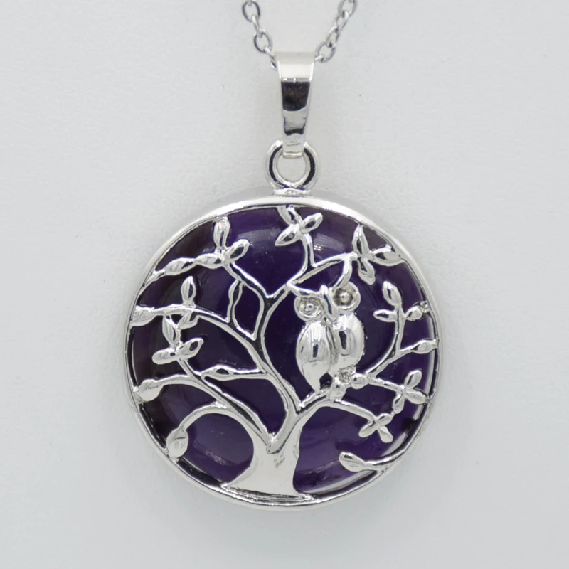 pendentif améthyste arbre de vie