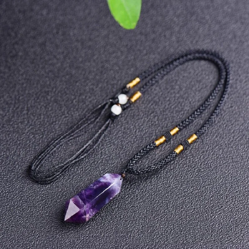 pendentif Améthyste Chevron