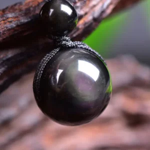 pendentif obsidienne arc en ciel