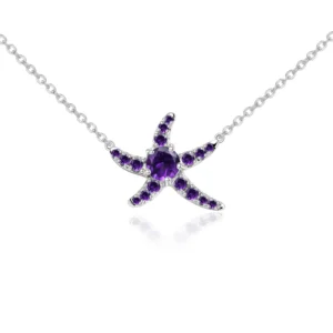 pendentif améthyste etoile de mer
