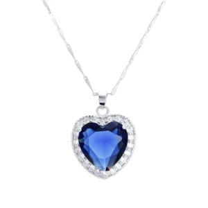 pendentif cœur saphir maison du pendentif