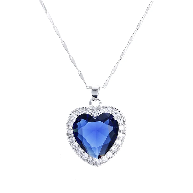 pendentif cœur saphir maison du pendentif