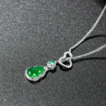 pendentif jade argent