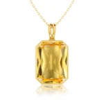 pendentif citrine or maison du pendentif