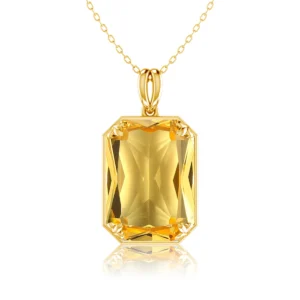 pendentif citrine or maison du pendentif