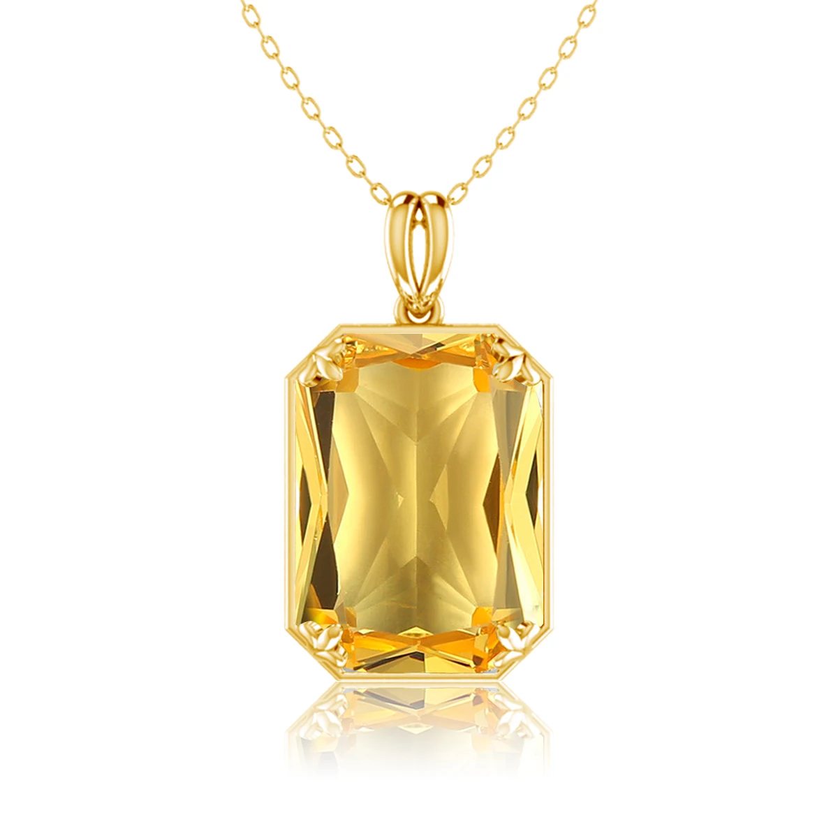 pendentif citrine or maison du pendentif