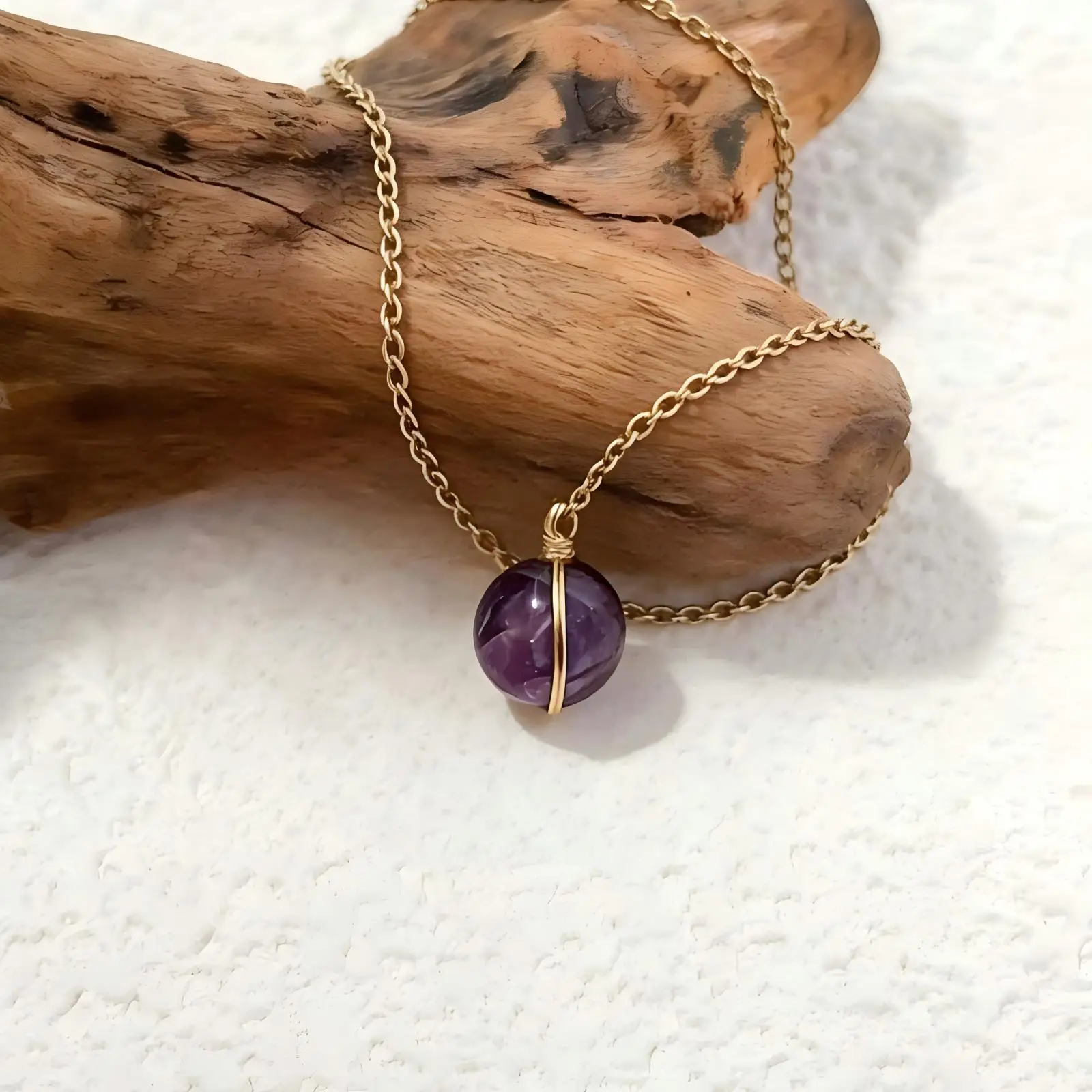 Pendentif en améthyste pour femme