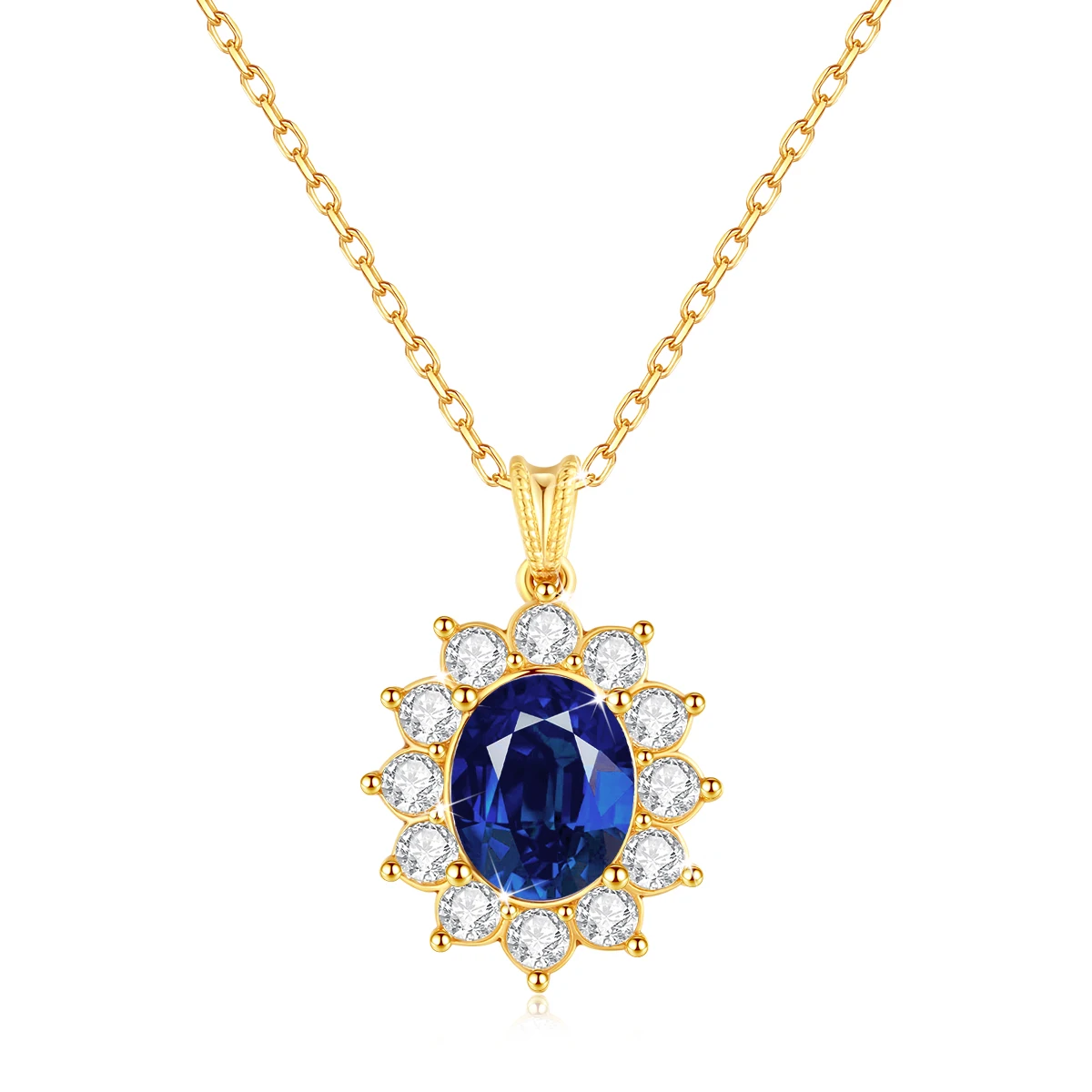 pendentif saphir or jaune