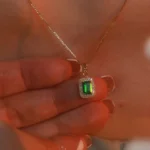 pendentif émeraude or