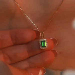 pendentif émeraude or