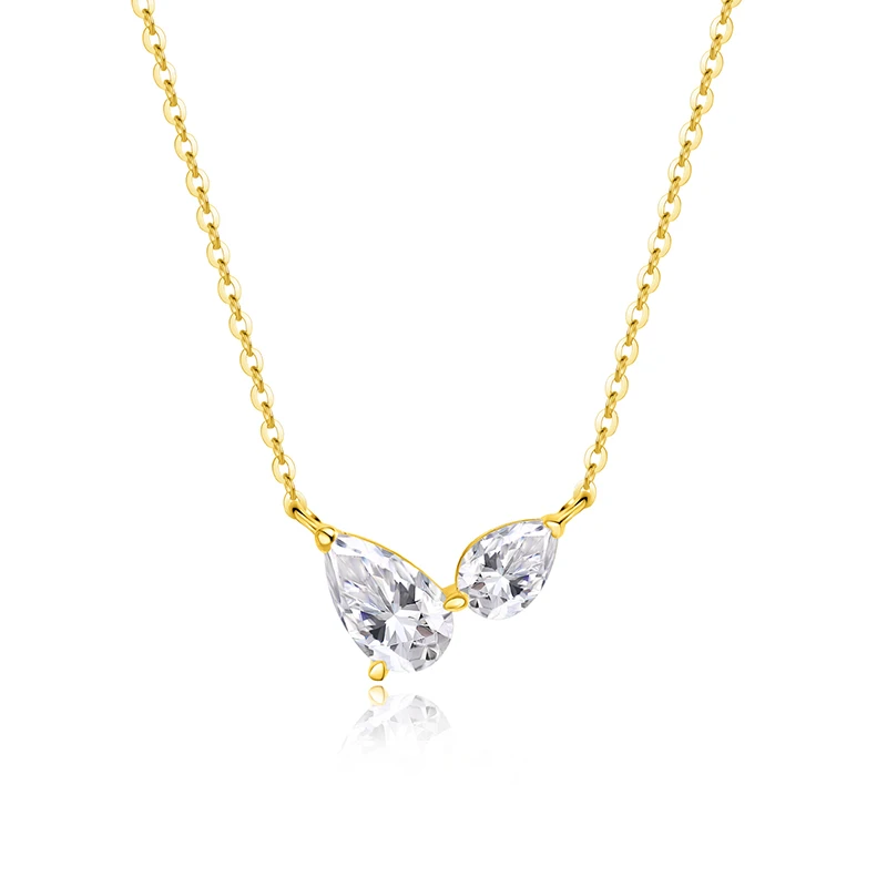 pendentif 2 diamants porté