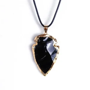 pendentif obsidienne flèche