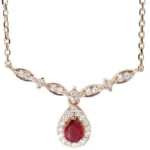 pendentif rubis barre