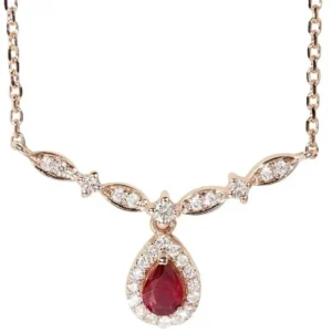 pendentif rubis barre