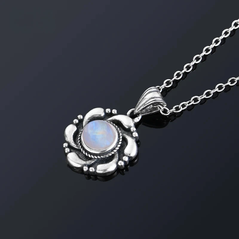 bijou pierre de lune argent