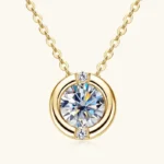 pendentif diamant serti clos