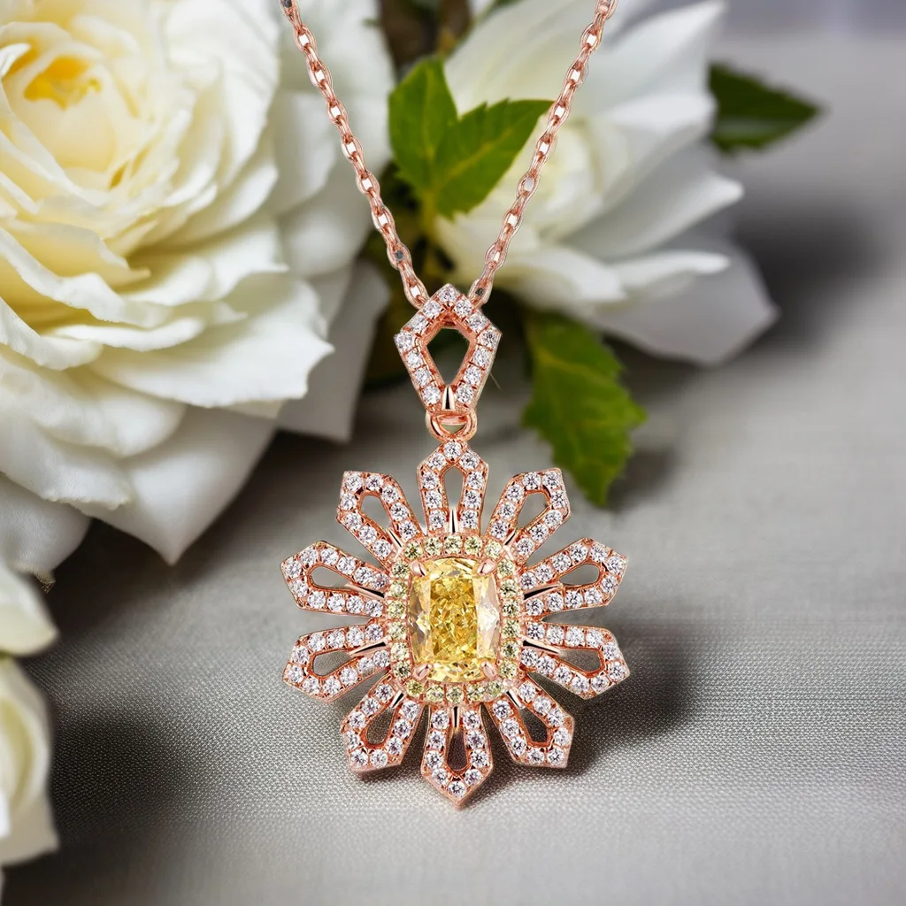 pendentif en citrine et argent