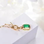 pendentif émeraude vintage