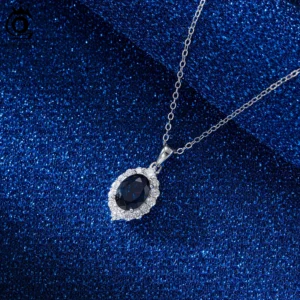 pendentif Saphir Bleu