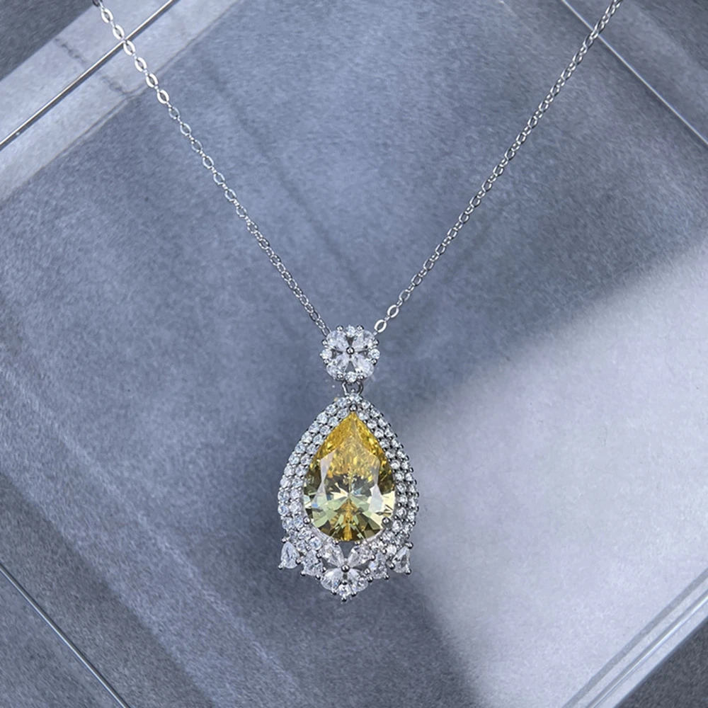 pendentif en argent citrine forme poire