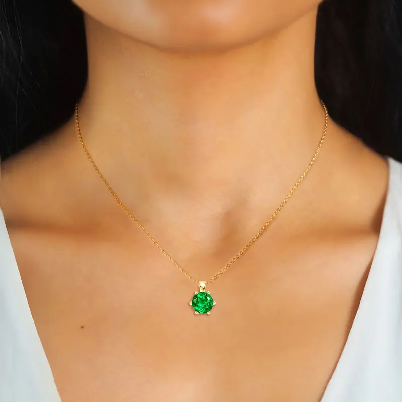 pendentif glamour émeraude