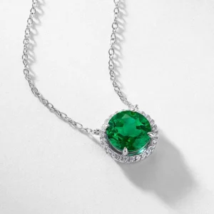 pendentif émeraude femme