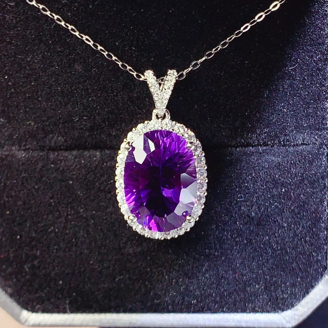 pendentif en argent sterling avec améthyste
