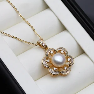 pendentif perle fleur