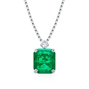 pendentif émeraude carré