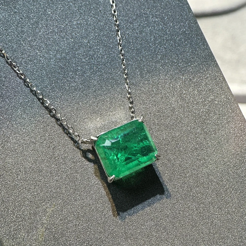 pendentif émeraude en argent
