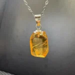pendentif citrine brute