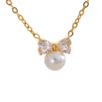 pendentif perle noeud papillon