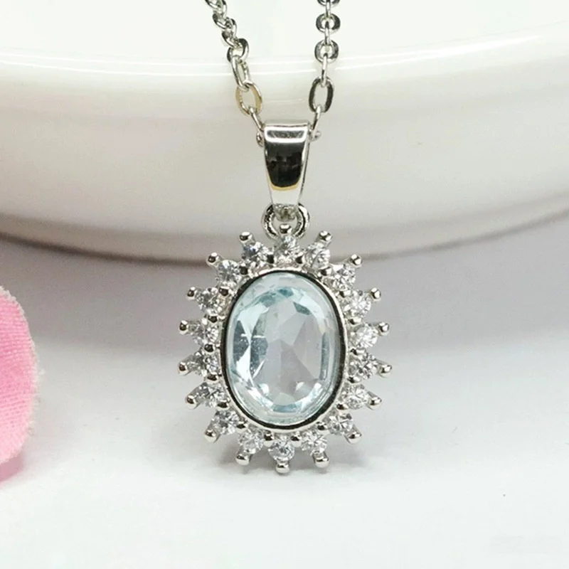 bijou en pierre de laboratoire Topaze Bleue