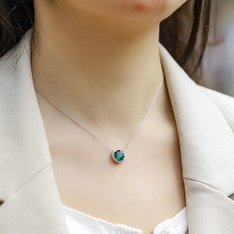 bijou émeraude en argent sterling