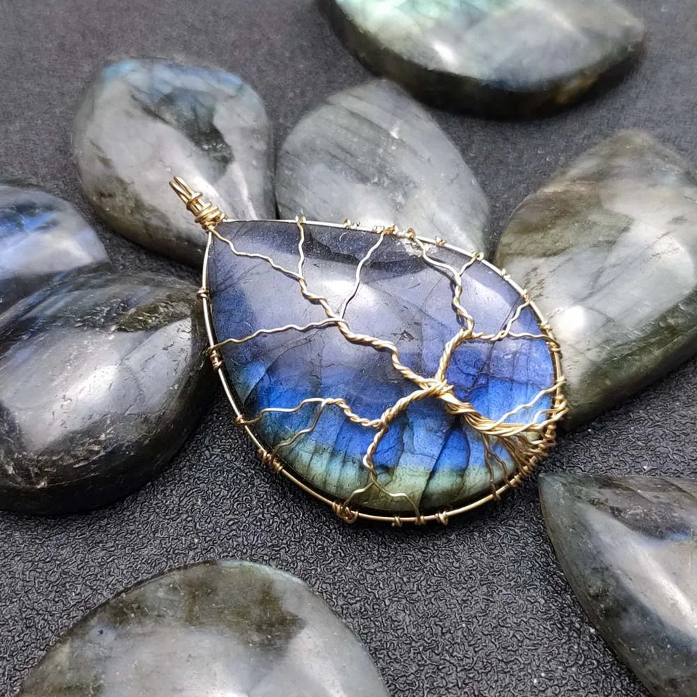 neuf pendentif pierre naturelle
