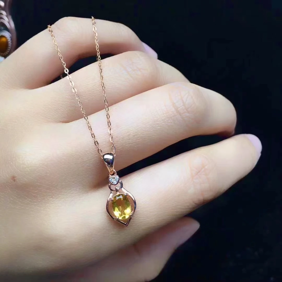 pendentif citrine en argent sterling