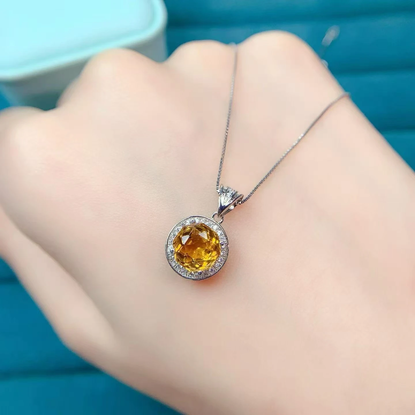pendentif citrine jaune bijoux elevés
