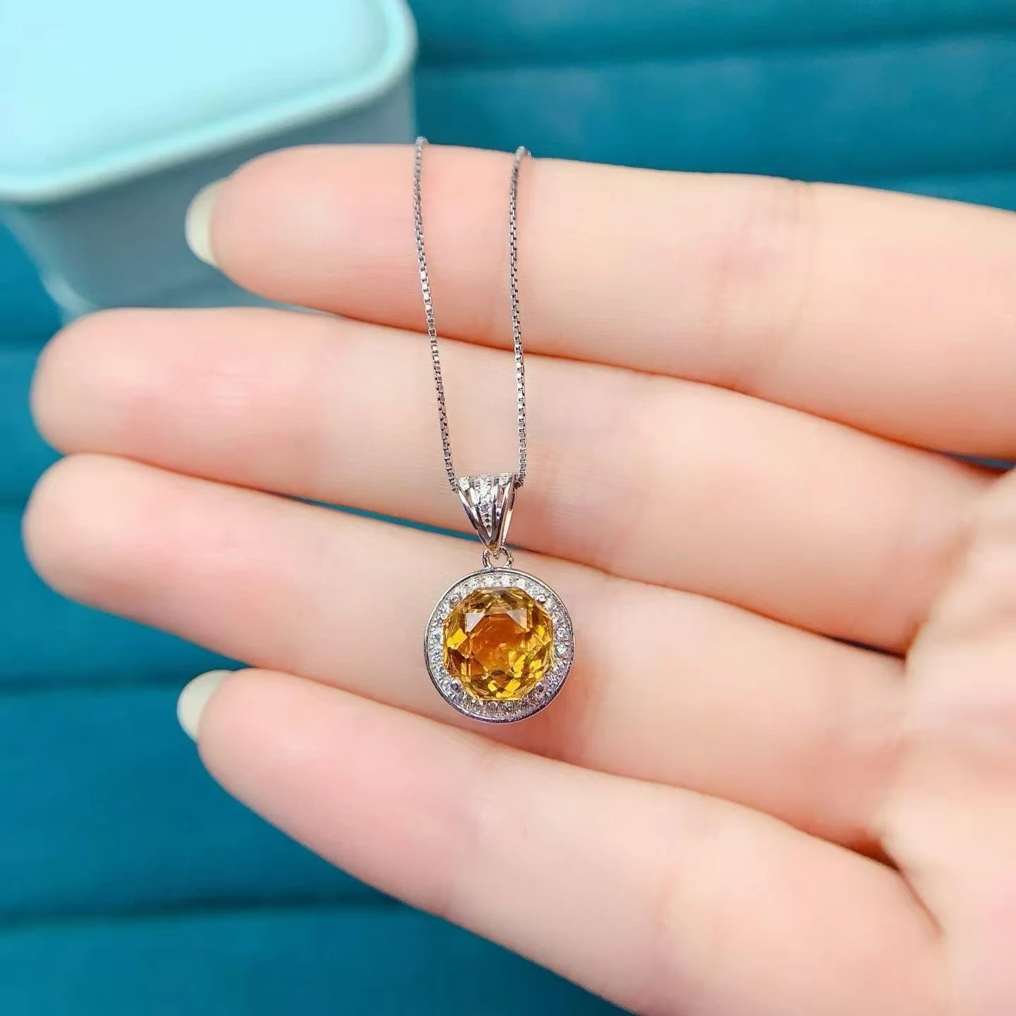 montage en argent citrine jaune