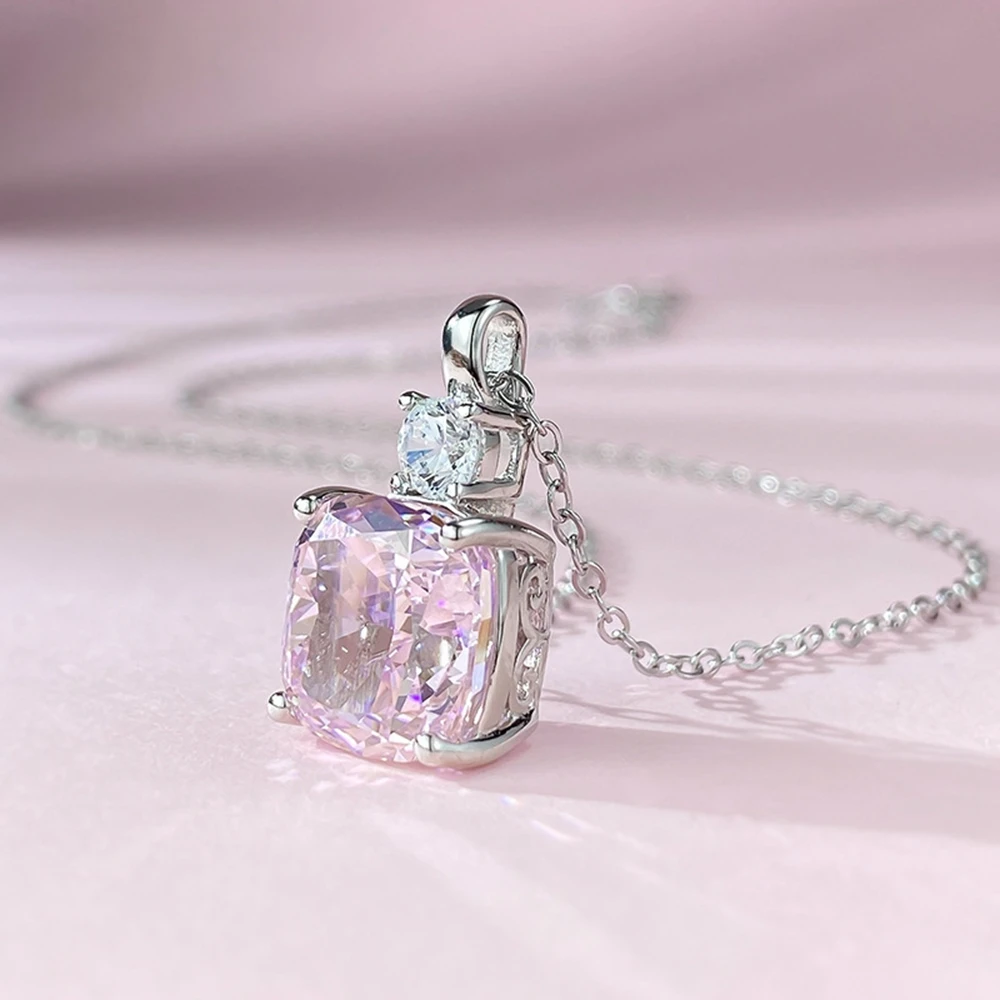 pendentif en argent saphir rose