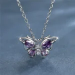 pendentif améthyste papillon