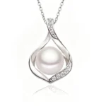 Pendentif Perle Volute en argent sterling
