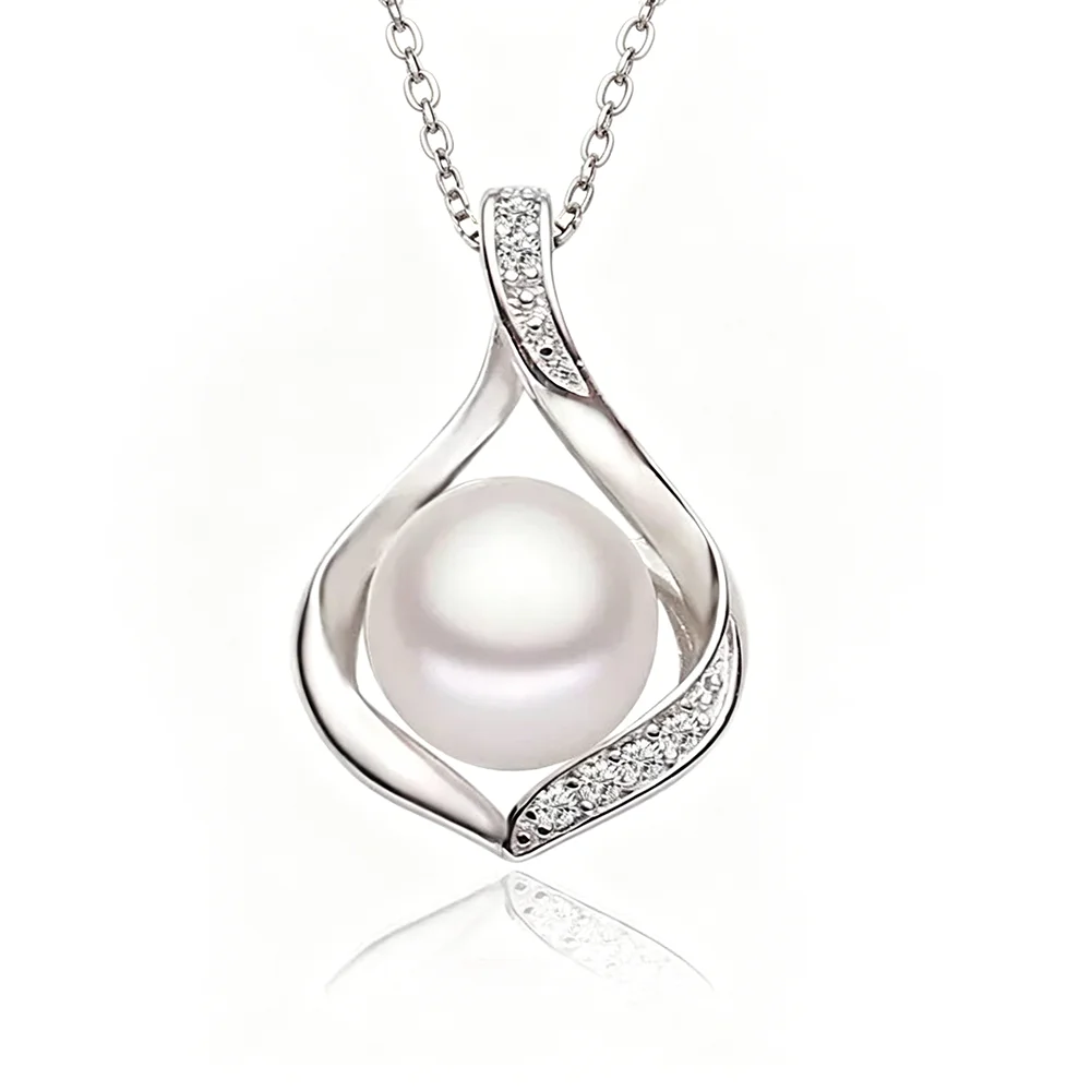 Pendentif Perle Volute en argent sterling