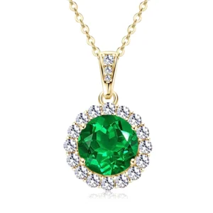 Pendentif Émeraude Moderne