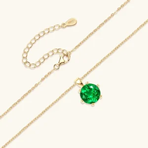 pendentif émeraude solitaire